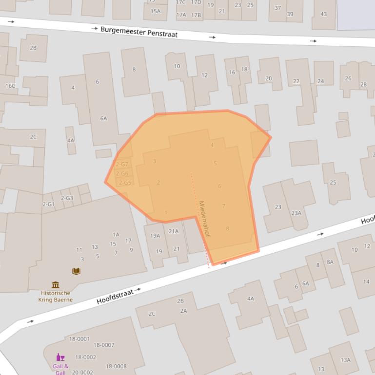 Kaart van postcodegebied 3741AZ.