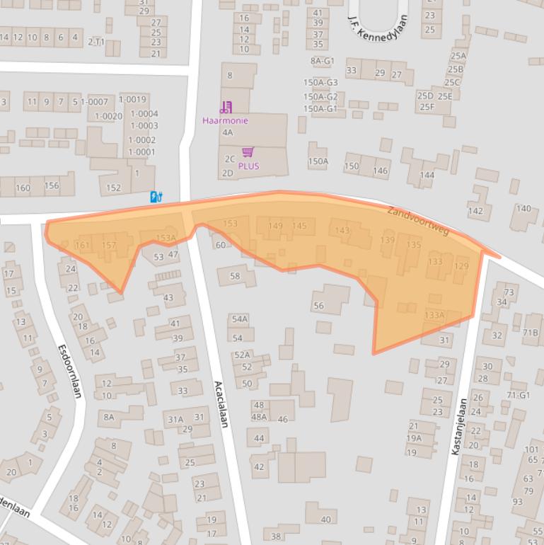 Kaart van postcodegebied 3741BC.