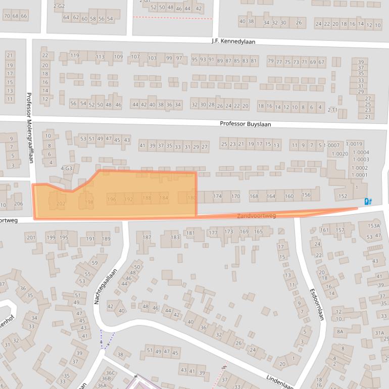 Kaart van postcodegebied 3741BL.