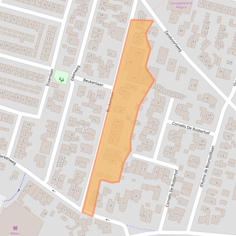 Kaart van postcodegebied 3741BP.