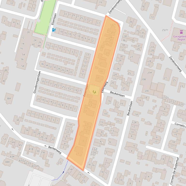 Kaart van postcodegebied 3741BR.