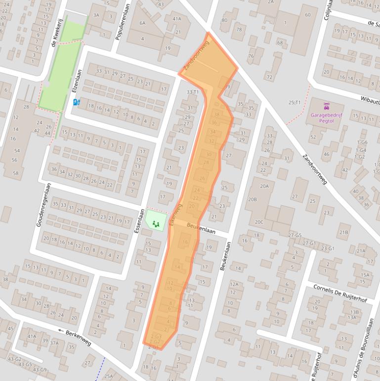 Kaart van postcodegebied 3741BS.