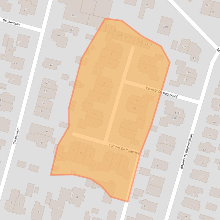 Kaart van postcodegebied 3741CH.