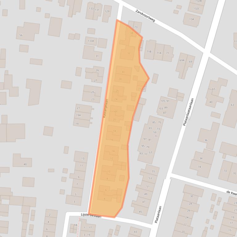 Kaart van postcodegebied 3741CN.