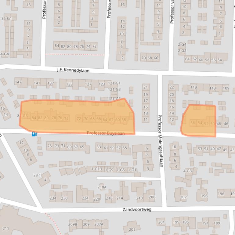 Kaart van postcodegebied 3741DD.