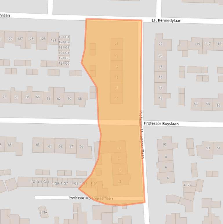 Kaart van postcodegebied 3741DE.