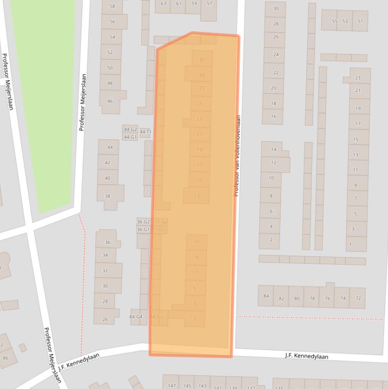 Kaart van postcodegebied 3741DH.