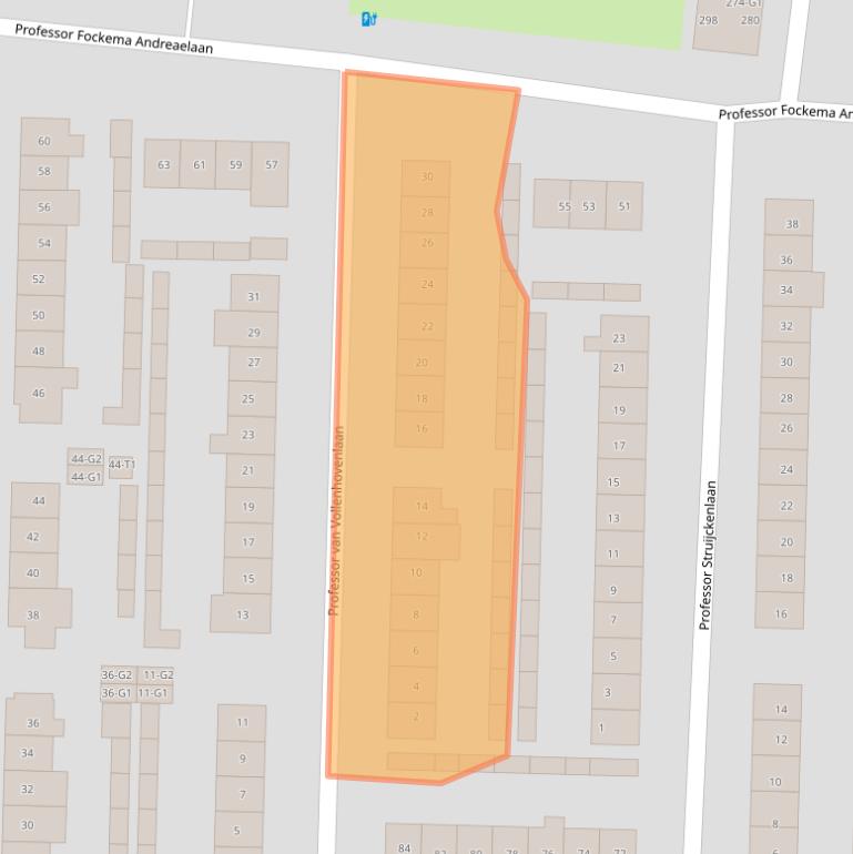 Kaart van postcodegebied 3741DJ.