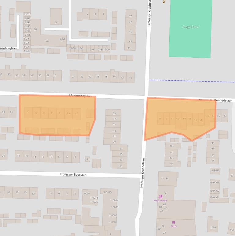 Kaart van postcodegebied 3741EB.