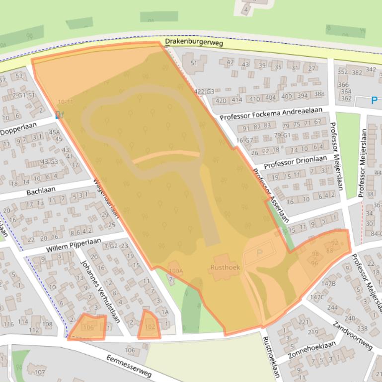 Kaart van postcodegebied 3741EH.