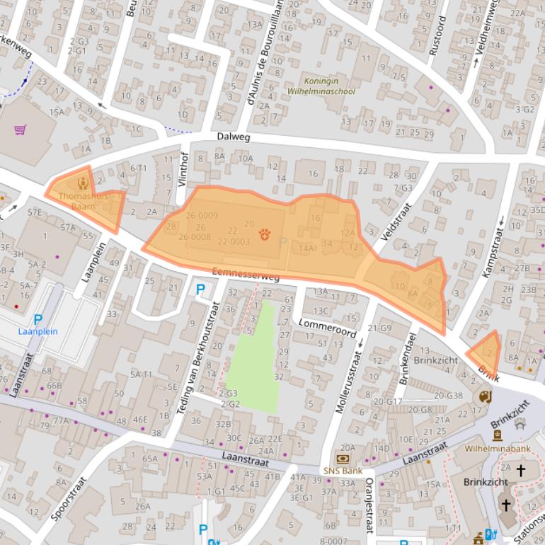 Kaart van postcodegebied 3741GA.