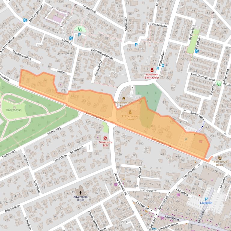 Kaart van postcodegebied 3741GB.