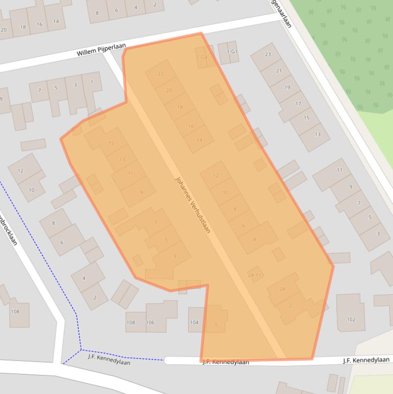 Kaart van postcodegebied 3741GG.