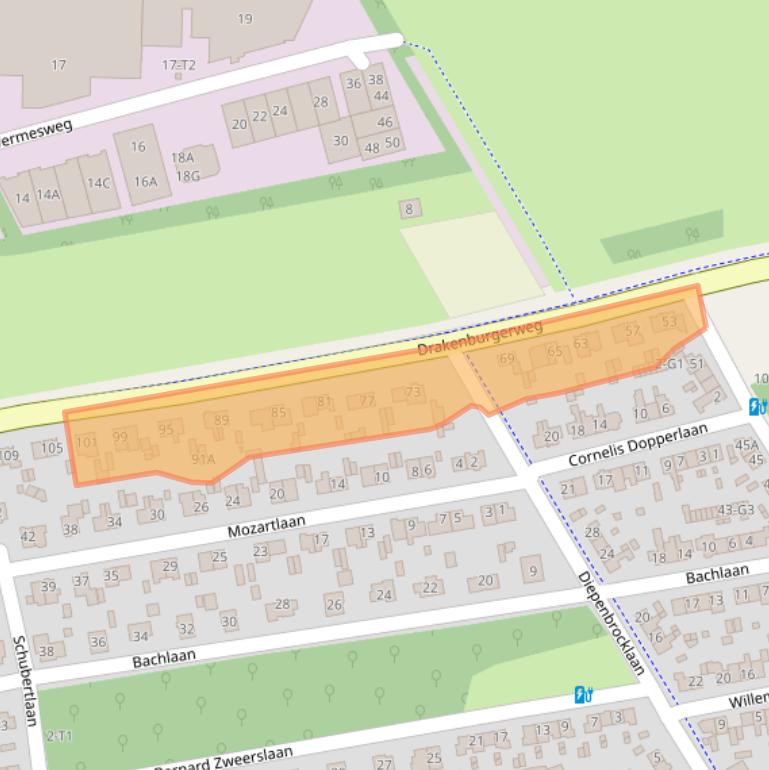 Kaart van postcodegebied 3741GL.