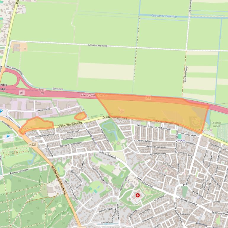 Kaart van postcodegebied 3741GN.
