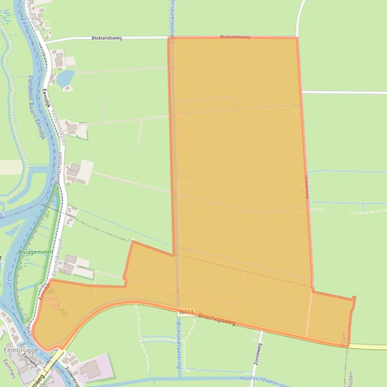 Kaart van postcodegebied 3741LL.