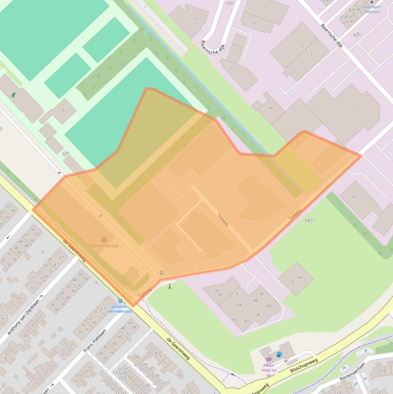 Kaart van postcodegebied 3741LM.