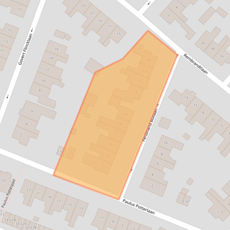 Kaart van postcodegebied 3741PK.