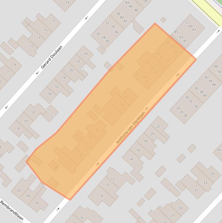 Kaart van postcodegebied 3741RA.