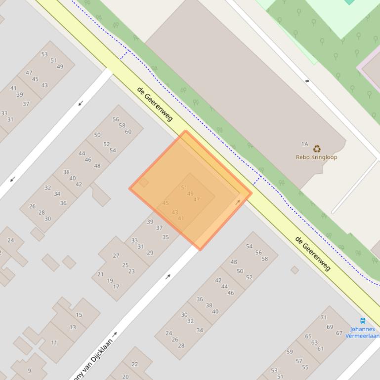 Kaart van postcodegebied 3741RB.