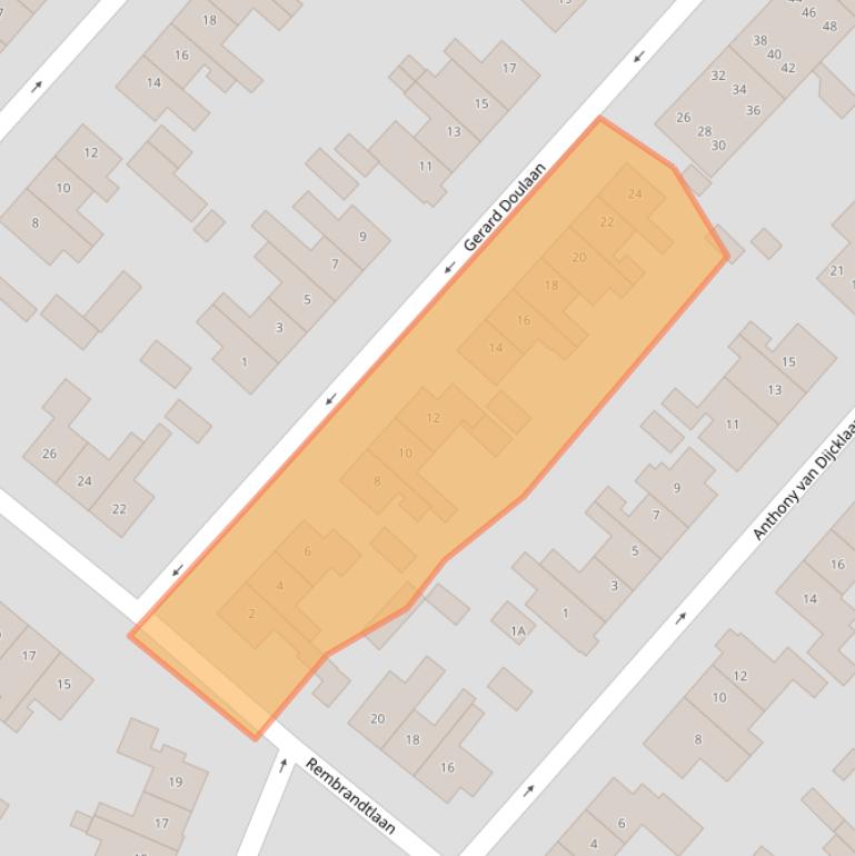 Kaart van postcodegebied 3741RH.