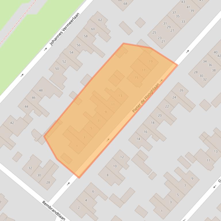 Kaart van postcodegebied 3741RK.