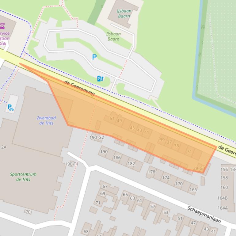 Kaart van postcodegebied 3741RR.