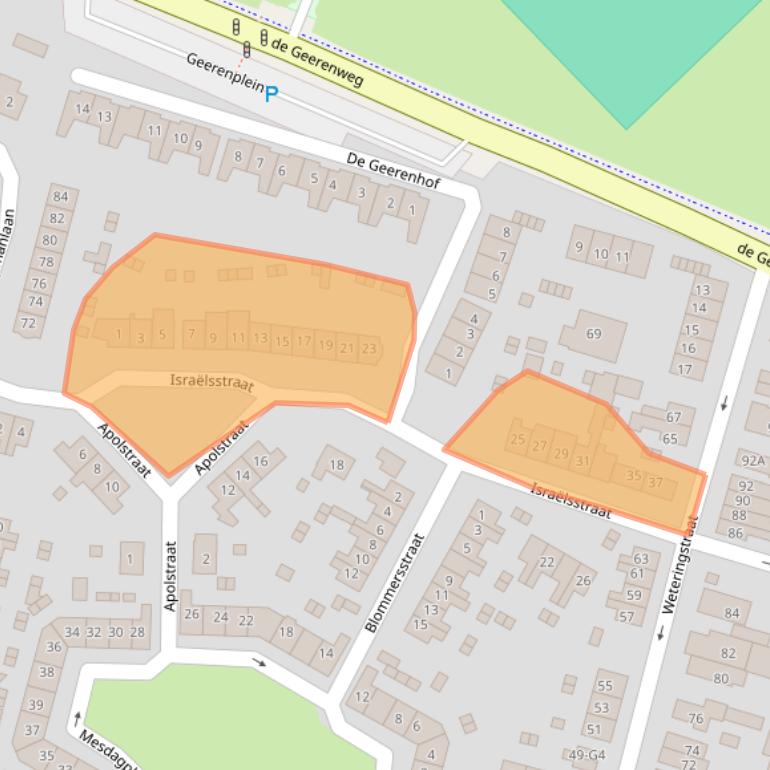 Kaart van postcodegebied 3741ST.