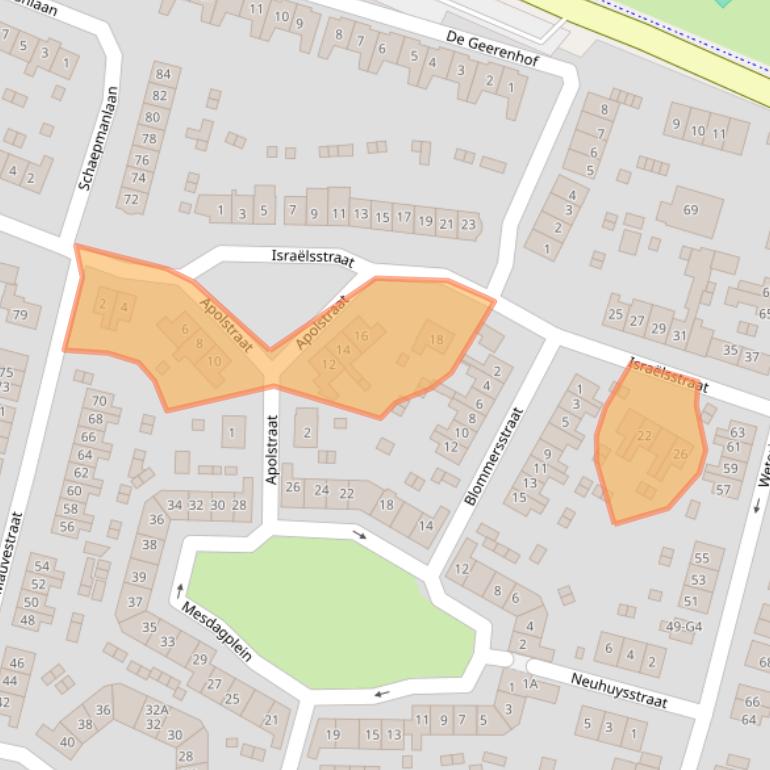 Kaart van postcodegebied 3741SV.