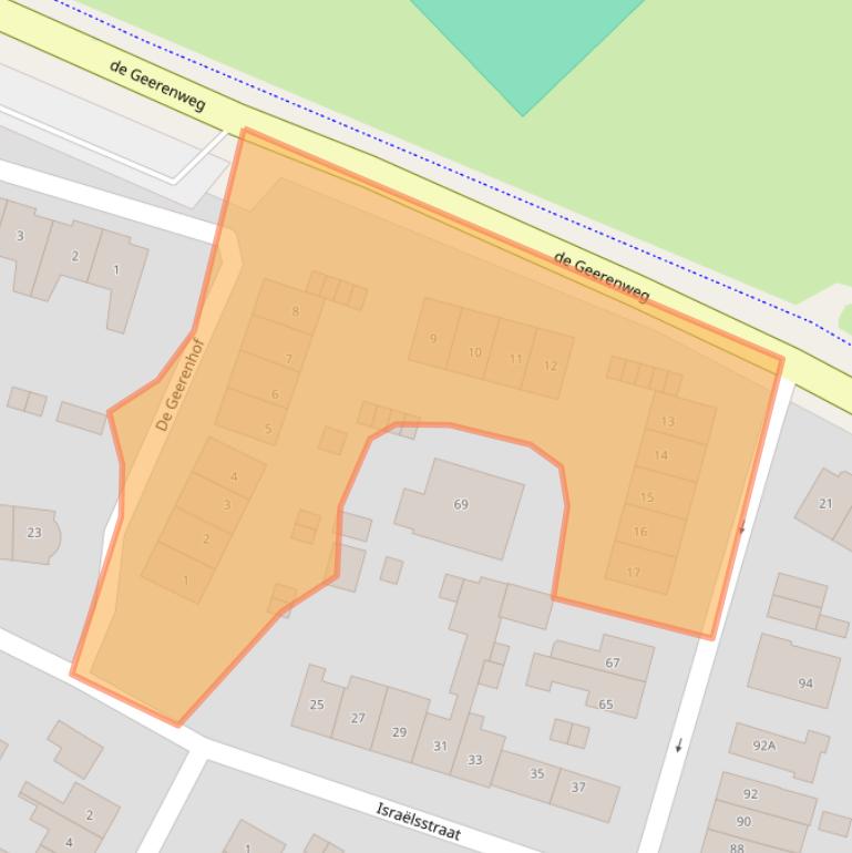 Kaart van postcodegebied 3741SW.