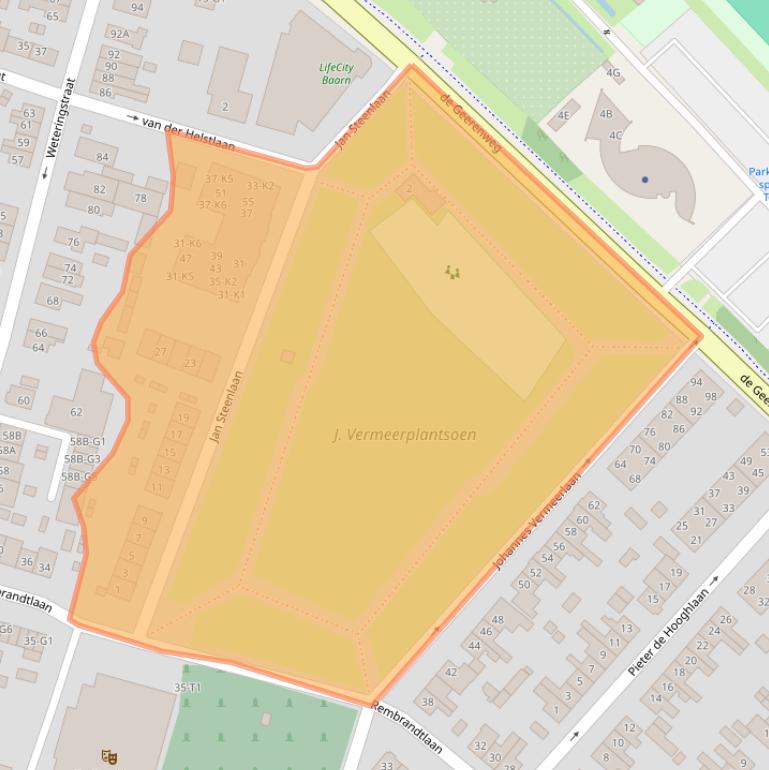 Kaart van postcodegebied 3741TC.