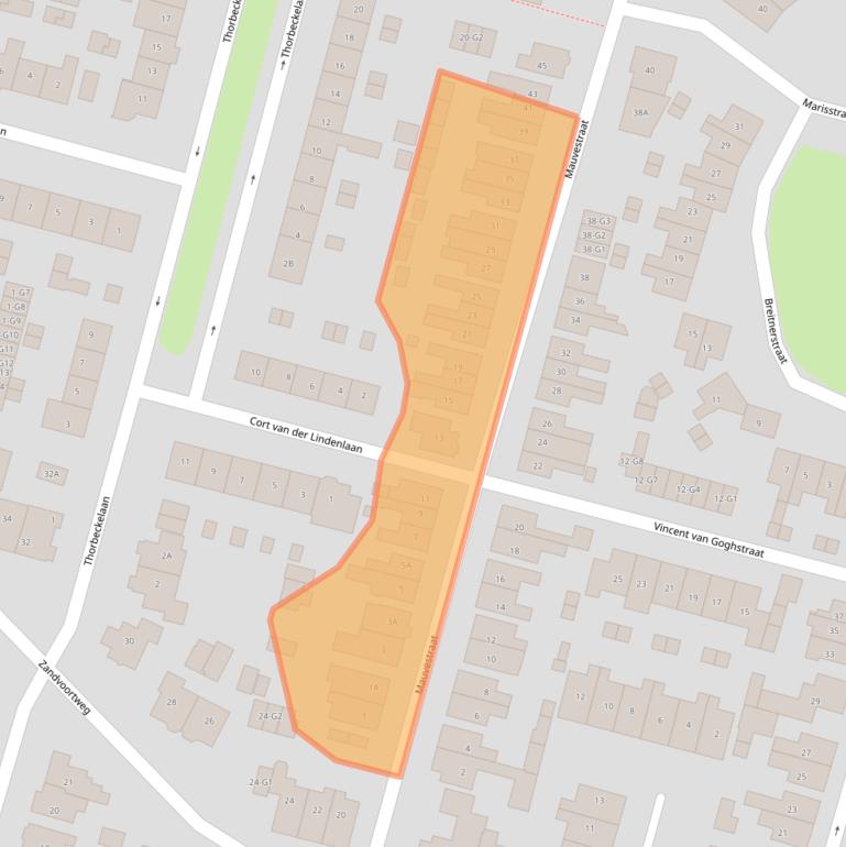 Kaart van postcodegebied 3741TL.