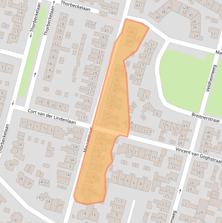 Kaart van postcodegebied 3741TN.