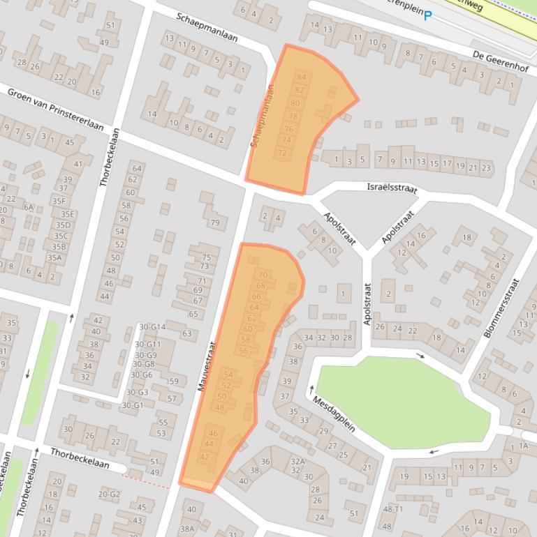 Kaart van postcodegebied 3741TP.