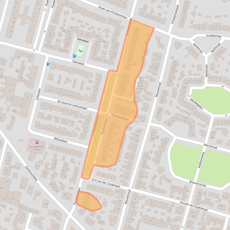 Kaart van postcodegebied 3741TS.