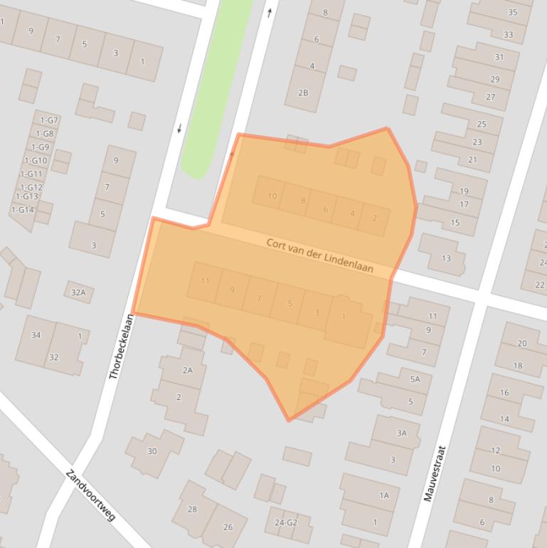 Kaart van postcodegebied 3741TT.