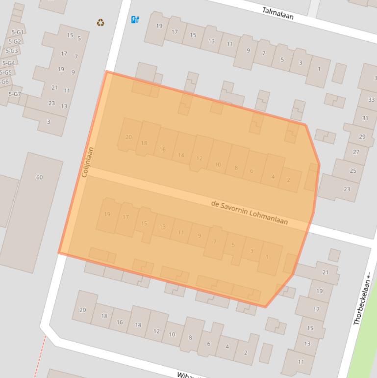 Kaart van postcodegebied 3741TW.