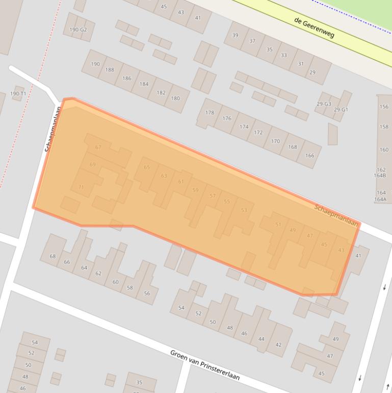 Kaart van postcodegebied 3741VB.