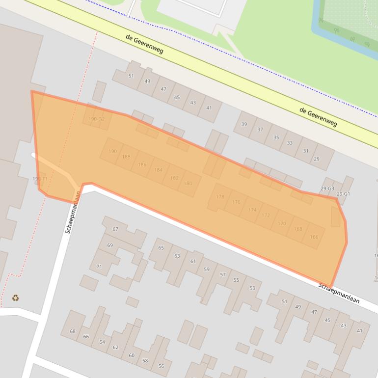 Kaart van postcodegebied 3741VH.