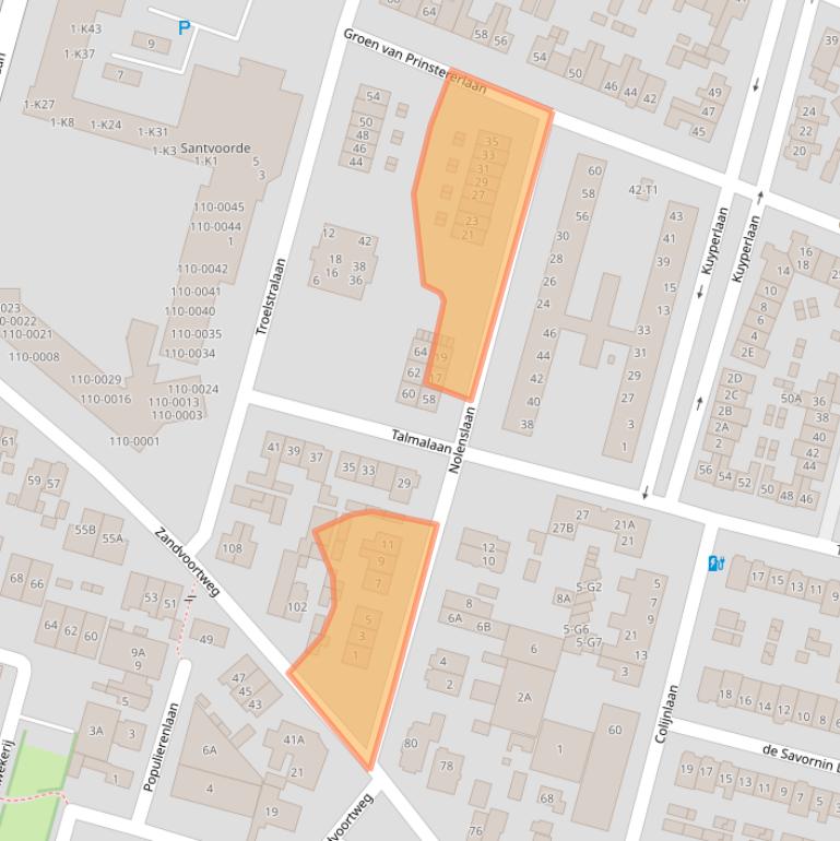 Kaart van postcodegebied 3741VS.