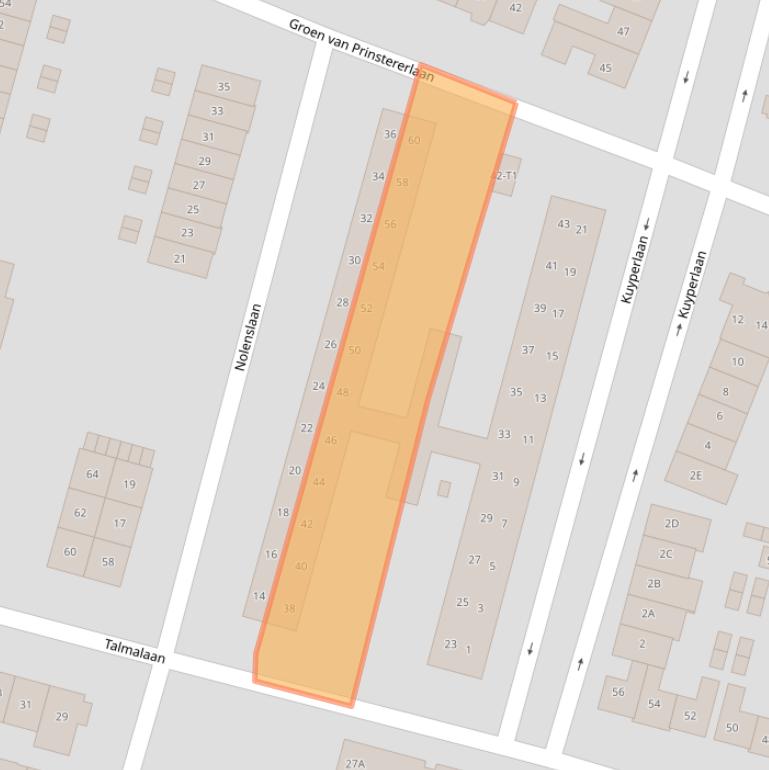 Kaart van postcodegebied 3741VV.