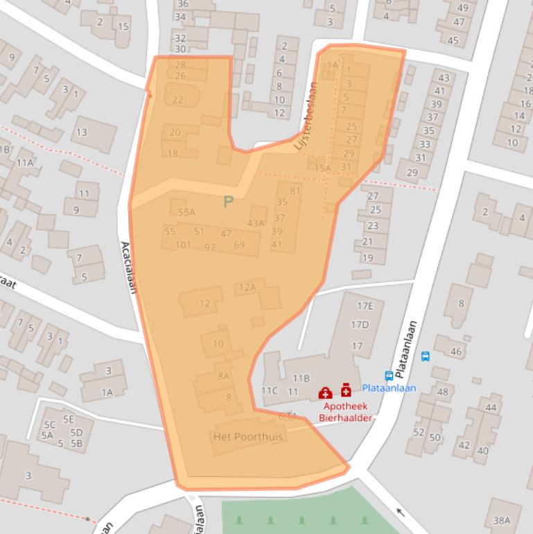 Kaart van postcodegebied 3741WC.