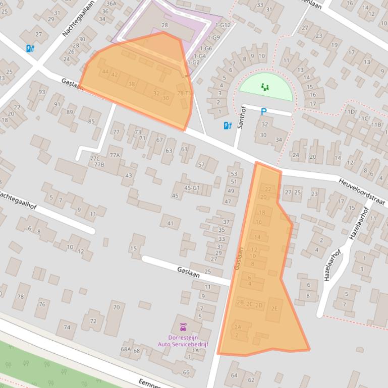 Kaart van postcodegebied 3741WL.