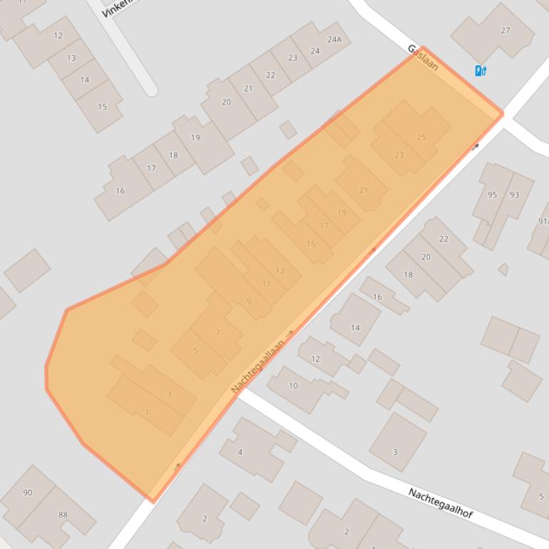 Kaart van postcodegebied 3741WS.