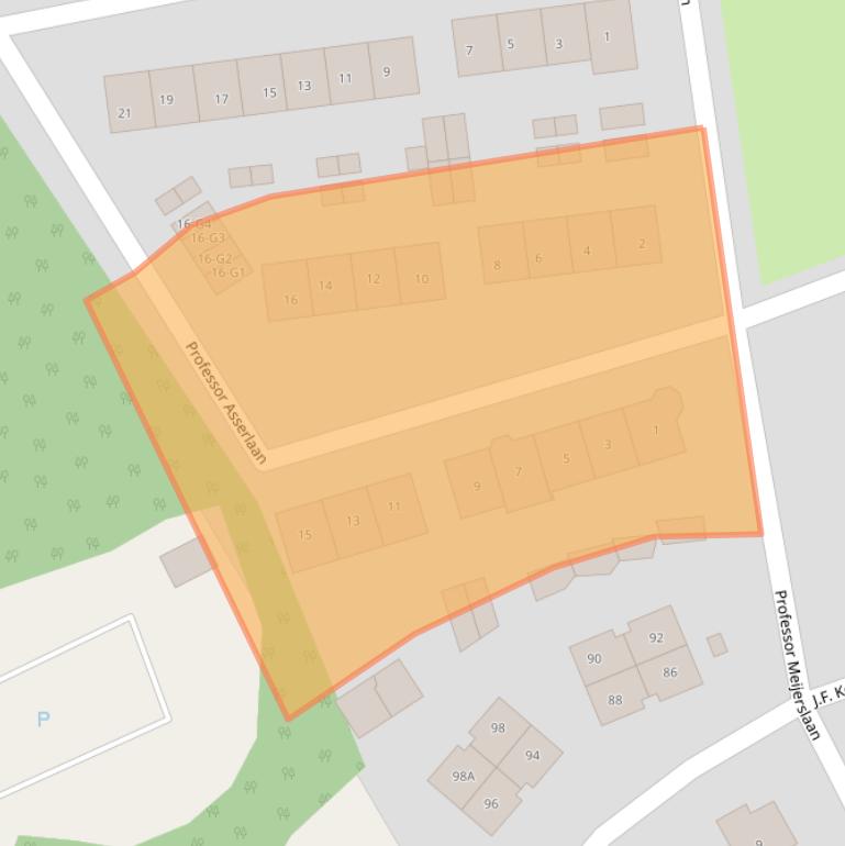 Kaart van postcodegebied 3741XC.