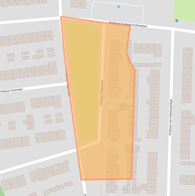 Kaart van postcodegebied 3741XJ.