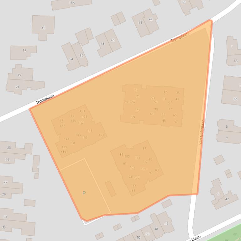 Kaart van postcodegebied 3742AB.