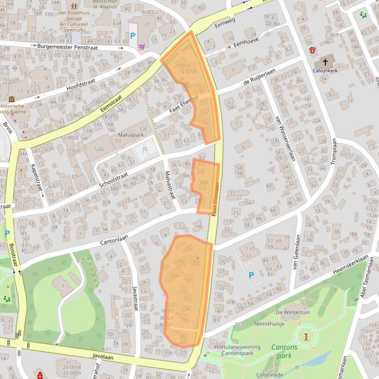 Kaart van postcodegebied 3742AT.