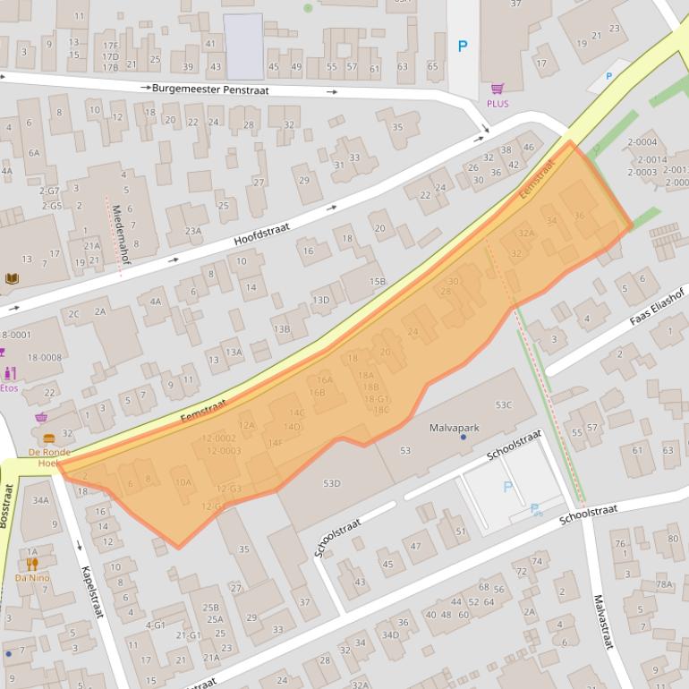 Kaart van postcodegebied 3742CA.