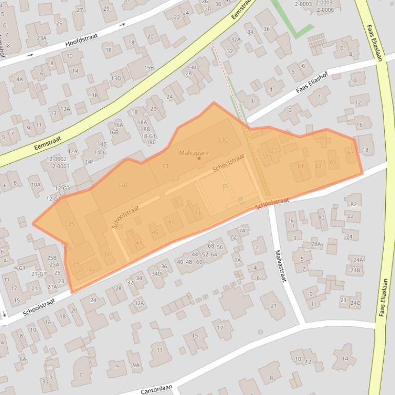 Kaart van postcodegebied 3742CD.